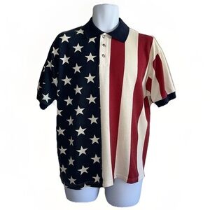 Vintage American Clothing Co Flag Polo Shirt